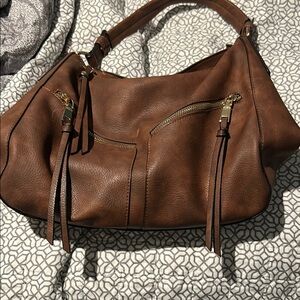 Brown Leather Shoulder Bag